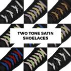 Satin Ribbon Shoelaces Two Tone - 1cm Width